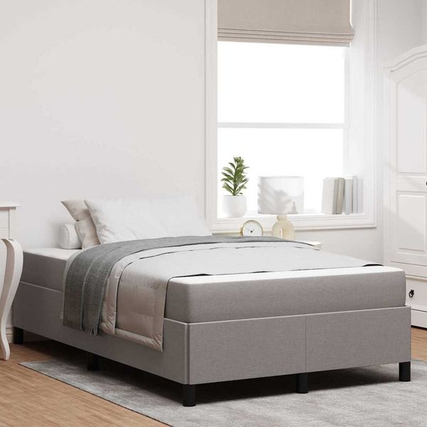 vidaXL Boxspringbett Taupe 120 x 190 cm Stoff 3398847