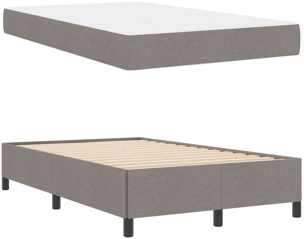 vidaXL Boxspringbett Taupe 120 x 190 cm Stoff 3398847 Bild 4