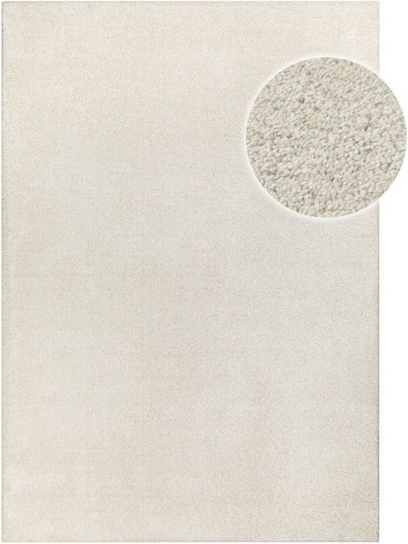 OTTO home Teppich Lisbea, rechteckig, Höhe: 17 mm, moderner dichter weicher Kurzflorteppich, Wohnzimmer, Schlafzimmer