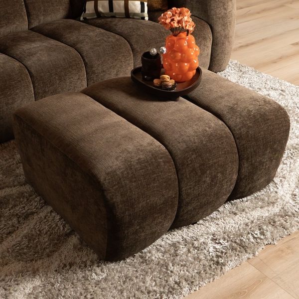 Bronx71 Hocker Luca Chenille mocha