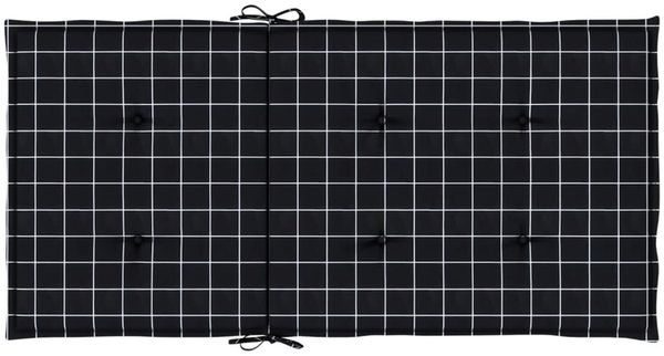 vidaXL Niedriglehner-Auflagen 6 Stk. Schwarz Karomuster Stoff 361324 Bild 7