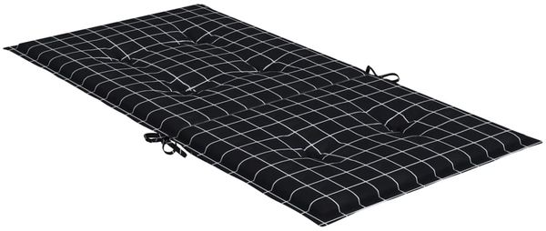 vidaXL Niedriglehner-Auflagen 6 Stk. Schwarz Karomuster Stoff 361324 Bild 6