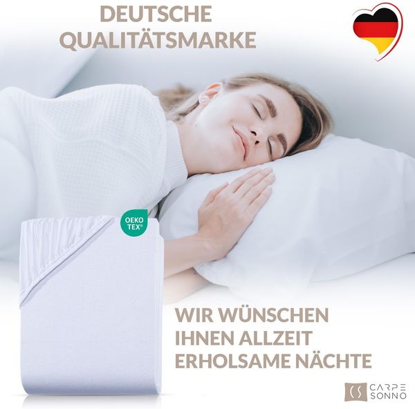 Carpe Sonno Spannbettlaken Jersey 90x200 100x200 120x200 140x200 160x200 180x200 200x200 70x140, Jersey, Gummizug: rundum, (1 Stück), 100% Baumwolle Spannbettlaken 100x200 Spannbetttuch Creme Bild 9
