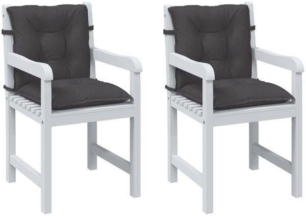 vidaXL Niedriglehner-Auflagen 2 Stk Melange Anthrazit 100x50x7cm Stoff 4002376