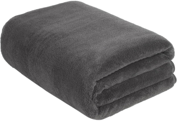 XXL KinHwa Mikrofaser Badetuch Dunkelgrau 100x200cm schnelltrocknend fusselfrei