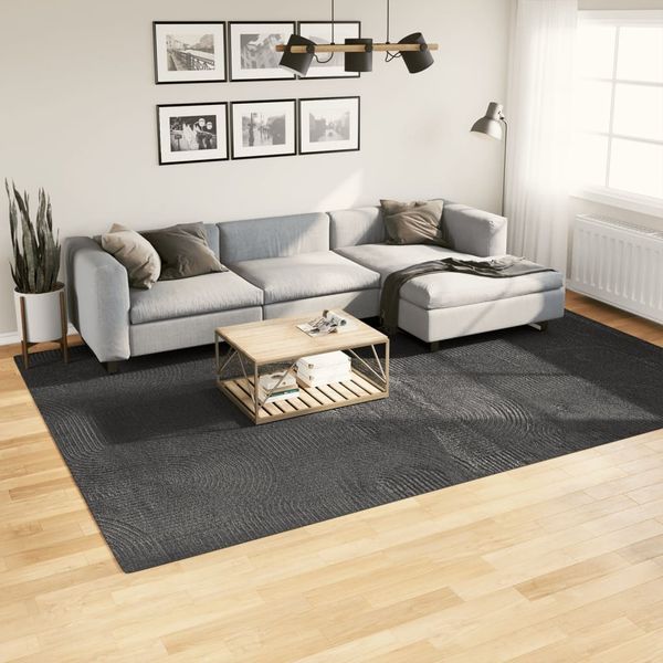vidaXL Teppich IZA Kurzflor Skandi-Stil Anthrazit 240x340 cm 375432