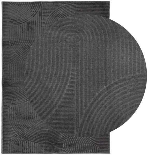 vidaXL Teppich IZA Kurzflor Skandi-Stil Anthrazit 240x340 cm 375432 Bild 3