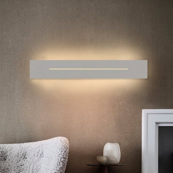 ZMH LED Wandleuchte Wandlampe innen weiß/schwarz 30cm 60cm 100cm, LED fest integriert, warmweiß