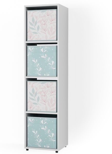 Raumteiler Ludus Weiß 142.5 x 36.2 cm mit 2 Faltboxen opt. 2 Vicco