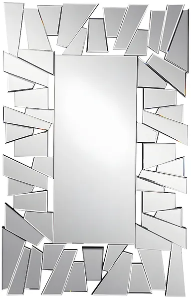 Vente-unique - UYUNI Spiegel Glas Silberfarben - B 4,5 cm x H 76 cm x L 120 cm