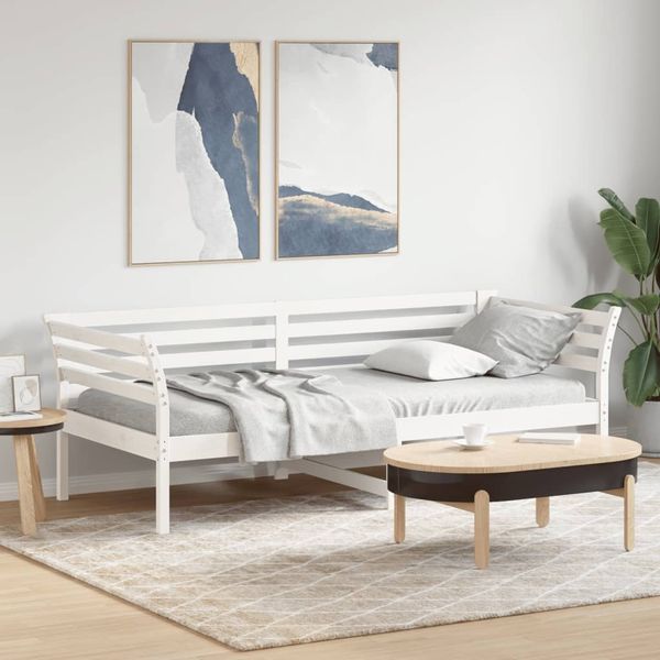 vidaXL Tagesbett ohne Matratze Weiß 90x200 cm Massivholz Kiefer 842871