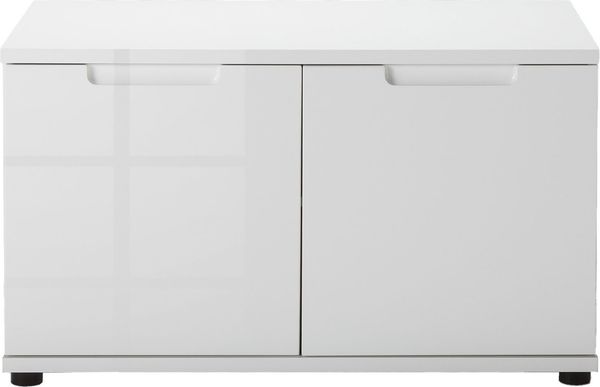 Kommode self Nelli 5 / self Nellli 5, Holzwerkstoff, Weiß, 90 x 52 x 40 cm