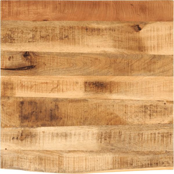 vidaXL Tischplatte 60x60x2,5 cm Baumkante Massivholz Raues Mangoholz 370354