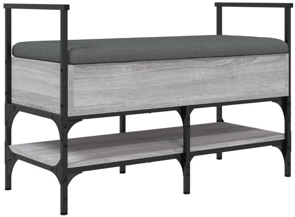 vidaXL Schuhbank Grau Sonoma 85,5x42x57,5 cm Holzwerkstoff 835232 Bild 8