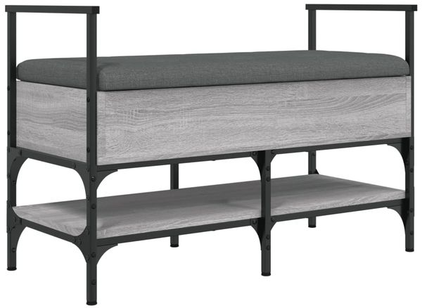 vidaXL Schuhbank Grau Sonoma 85,5x42x57,5 cm Holzwerkstoff 835232 Bild 2
