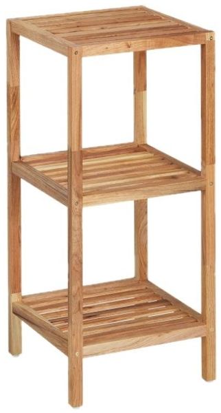 Relaxdays Badregal mit 3 Ablagen, Walnussholz natur, 79 x 36 x 36 cm Bild 9