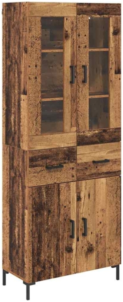 vidaXL Highboard 2 pcs Altholz 69,5 x 34 x 180 cm Holzwerkstoff 3415724