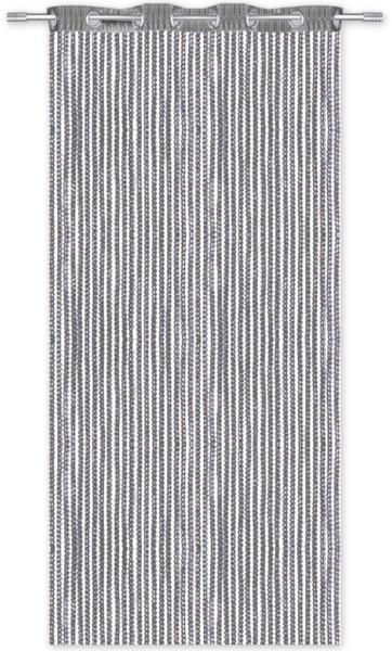 Arsvita Fadenvorhang Metallik-Optik mit Ösen, Türvorhang 140x250cm (Anthrazit)