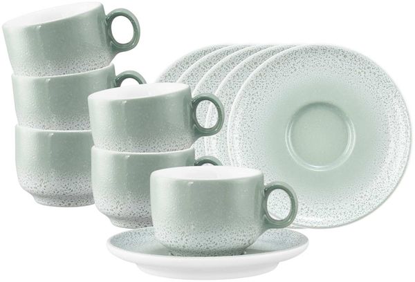 Seltmann Weiden Sento Home Espressotasse mit Untertasse 80 ml 6er Set - Aura mint