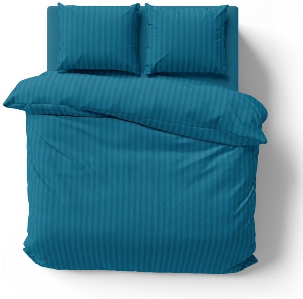 One Home Bettwäsche Damast, Mikrofaser, gestreift und elegant, 3 teilig Doppelbett Bild 5