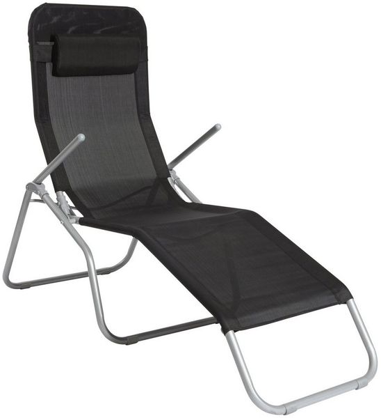 MERXX Gartenliege XXL, Stahl/Textil, inkl. Kopfkissen