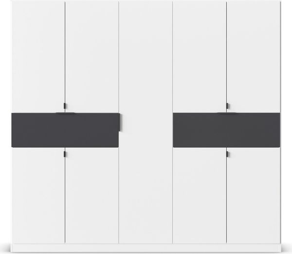 rauch Kleiderschrank, Drehtürenschrank TICAO, 9-türig, 2 Schubkästen, inkl. Türdämpferset, Alpinweiß, 226 x 210 x 54 cm Bild 2