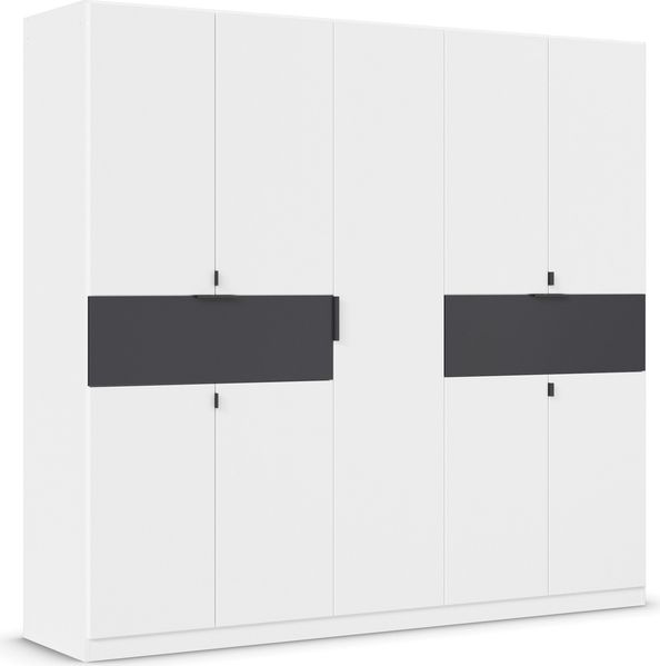 rauch Kleiderschrank, Drehtürenschrank TICAO, 9-türig, 2 Schubkästen, inkl. Türdämpferset, Alpinweiß, 226 x 210 x 54 cm Bild 3