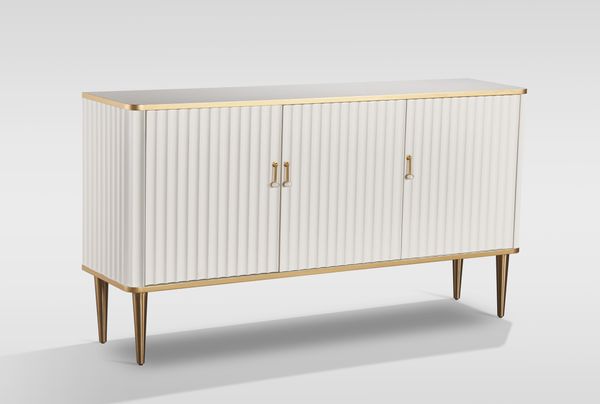Livin Hill Stilig ST313A Kommode, MDF, Edelstahl, 87 x 40 x 160 cm