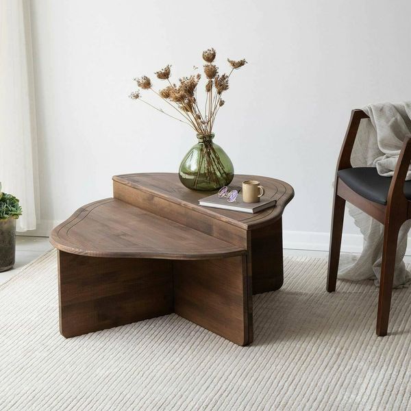 Dmora Couchtisch Juno 90 x 90 x 40h cm Braun Modular