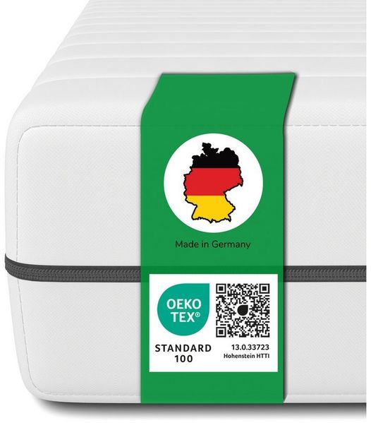 Kaltschaummatratze Easy Flex Wendematratze mit Zwei Härtegrade für Schlafkomfort, Schlaftroll, 18 cm hoch, H2 und H3, 18 cm hoch, 90 x 200,140 x 200, 180x200 cm und weitere Größen