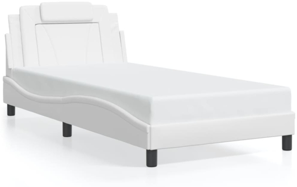 vidaXL Bettgestell "Viana" ohne Matratze Weiß 100x200 cm Kunstleder 3208076