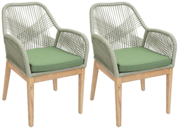 MCW Gartenstuhl MCW-H56b-2xS (Set, 2 St), Inklusive Sitzkissen, Hohe Stoffqualität 230g/m²