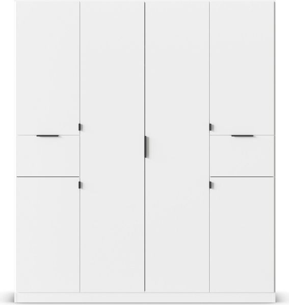 rauch Kleiderschrank, Drehtürenschrank TICAO, 6-türig, 2 Schubkästen, inkl. Türdämpferset, Alpinweiß, 181 x 210 x 54 cm Bild 2