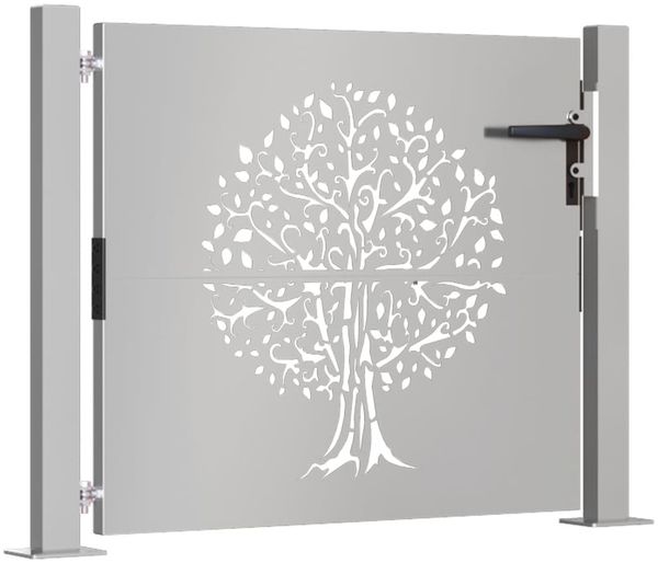 vidaXL Gartentor 100x75 cm Cortenstahl Baumdesign 153214 Bild 3