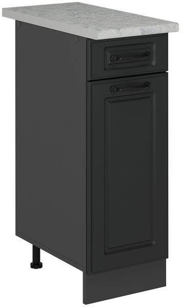 Küchenunterschrank R-Line Anthrazit Landhaus 30 cm AP Marmor Vicco