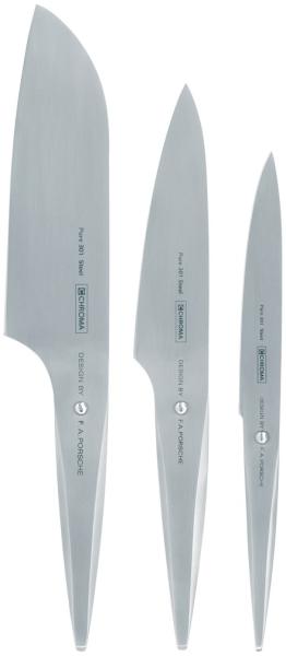 Chroma type 301 Messerset: Santoku P-02 + kleines Santoku P-04 + Allzweckmesser P-19