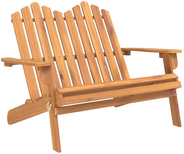 Adirondack-Gartenbank, Sitzbank 126 cm Massivholz Akazie