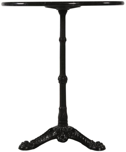 Lesli Living Bistrotisch Bistrotisch Marmortisch Cafetisch schwarz Ø60x73 cm