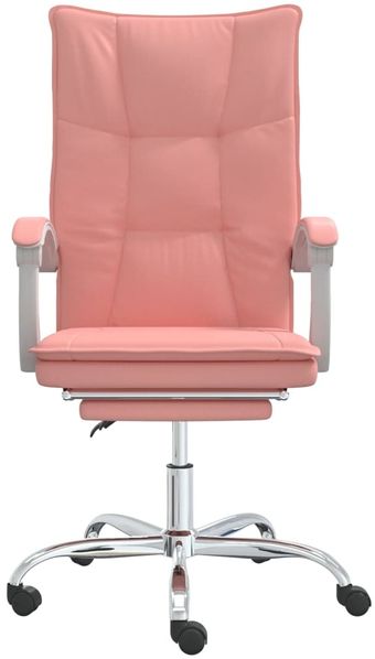 vidaXL Bürostuhl mit Liegefunktion Rosa Kunstleder, Drehbar [349757] Bild 3