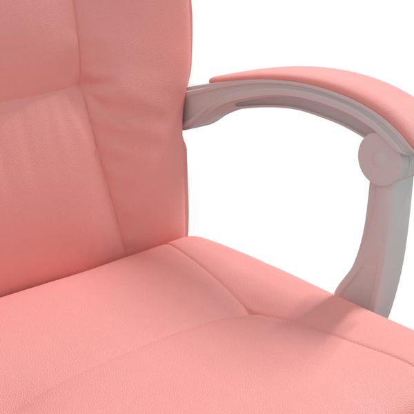 vidaXL Bürostuhl mit Liegefunktion Rosa Kunstleder, Drehbar [349757] Bild 9