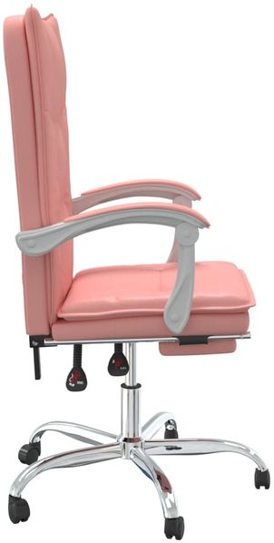 vidaXL Bürostuhl mit Liegefunktion Rosa Kunstleder, Drehbar [349757] Bild 4