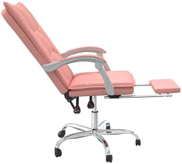 vidaXL Bürostuhl mit Liegefunktion Rosa Kunstleder, Drehbar [349757] Bild 7