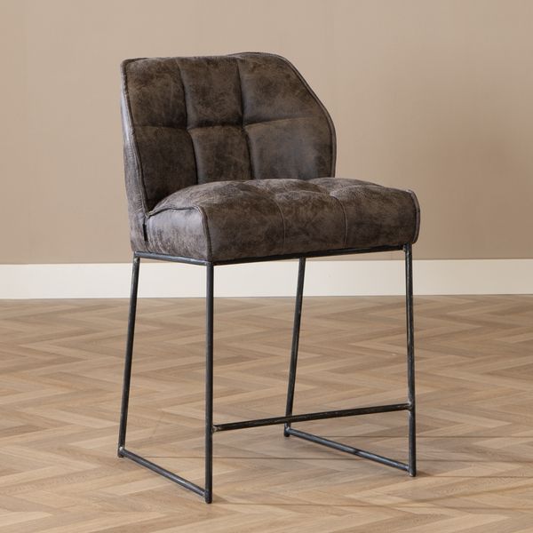 Bronx71 Barhocker Microfaser Abel anthrazit 70 cm