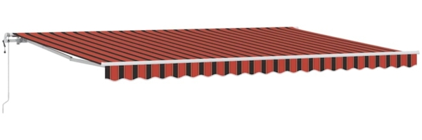 vidaXL Einziehbare Markise Orange und Braun 500 x 300 cm Stoff 3331479