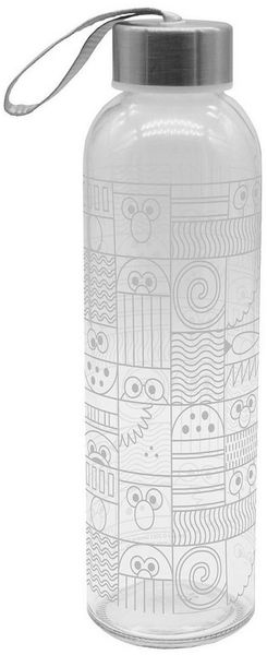 Geda Labels GmbH Trinkflasche Sesamstraße Jubiläum, Grau, 500ml, spülmaschinengeeignet