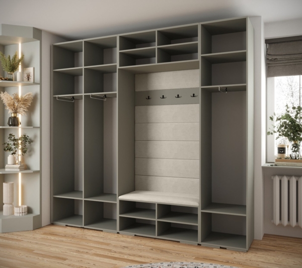 ABIKS MÖBEL Kompaktgarderobe INOVA 1 SATZ 8 Möbelset, Garderobe mit Kleiderstange und Regalen Bild 2