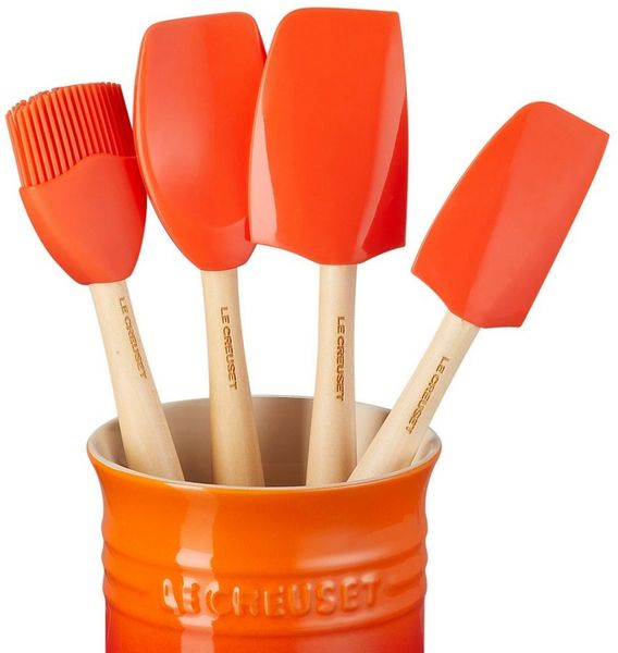 LE CREUSET Kochbesteck-Set Classic Kochkellen-Set 5tlg. Craft, 1.1 L, Ofenrot, 91057001090000