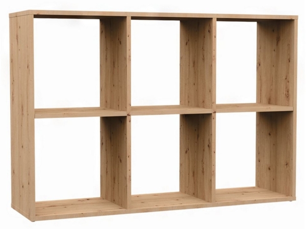 Selsey 'Malax' Offenes Standregal, 6 Fächer, Artisan-Eiche, 75 x 110 x 30 cm