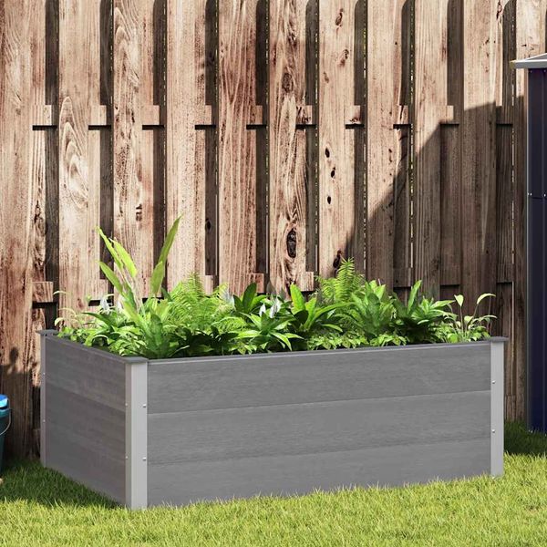 vidaXL Garten-Hochbeet WPC 150 x 100 x 54 cm Grau 43609
