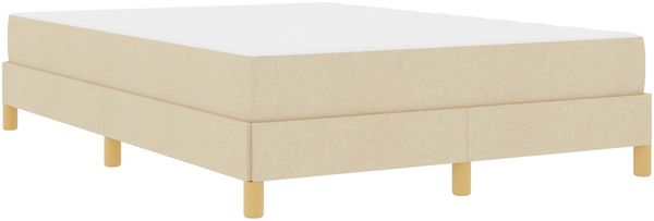 vidaXL Boxspringbett mit Matratze Creme 160 x 200 cm Stoff 3398582 Bild 3